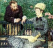 Claude Monet in the conservatory France oil painting artist